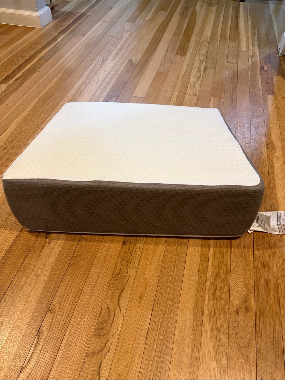 Memory Foam Wedge Pillow - White Top with Gray Sides - Picture 2 of 5